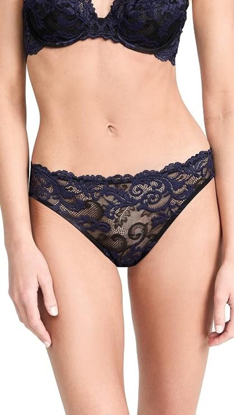 NWT Wacoal Women's M Black Instant Icon Bikini Discontinued $27 Retail